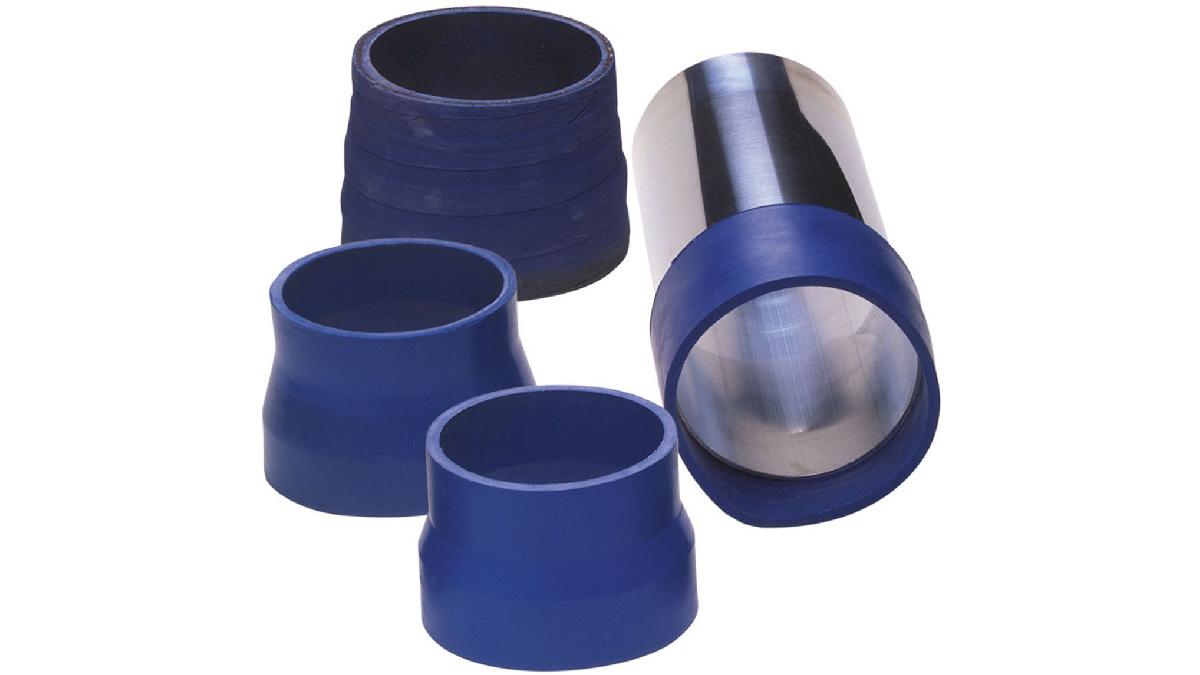 Adaptateur+droit+en+silicone+bleu